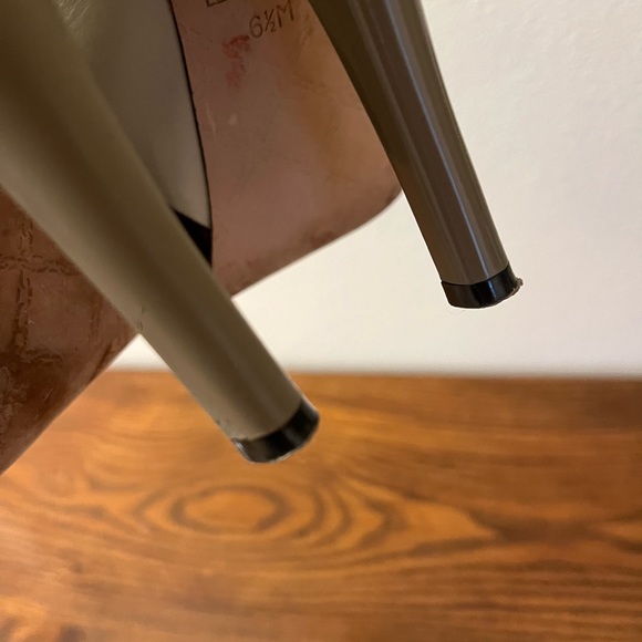 L.A.M.B. Nomad Suede and Leather Slingback Peep Toe Platform Heels - Picture 7 of 10